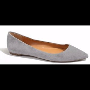 J Crew Amelia Flats, Grey Suede, Sz 8